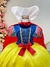 Fantasia Infantil Branca de Neve Amarelo com Capa e Tiara