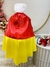 Fantasia Infantil Branca de Neve Amarelo com Capa e Tiara