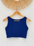 Cropped Liso Azul Caneta - comprar online