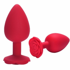 PLUG ANAL EM SILICONE - FORMATO ROSA - M - comprar online