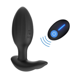 PLUG ANAL DE SILICONE COM VIBRO