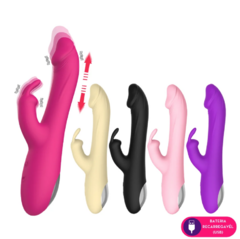 VIBRADOR DE PONTO G COM ESTIMULADOR RABBIT