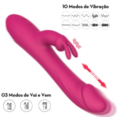 Imagem do VIBRADOR DE PONTO G COM ESTIMULADOR RABBIT