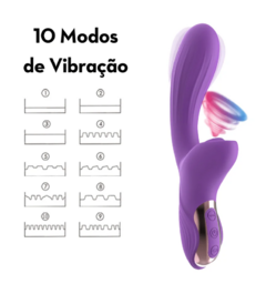 VIBRADOR DE PONTO G COM ESTIMULADOR - CAESAR - comprar online