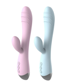 VIBRADOR DE PONTO G COM ESTIMULADOR CLITORIANO