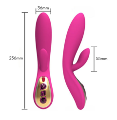 VIBRADOR DE PONTO G COM ESTIMULADOR DE CLITÓRIS - POR COMANDO DE VOZ - loja online