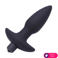 PLUG ANAL DE SILICONE COM VIBRO