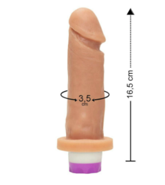 PENIS COM VIBRO 16,5 X 3,5CM - loja online