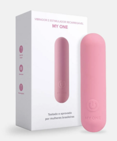 VIBRADOR E ESTIMULADOR RECARREGÁVEL-MY ONE - comprar online