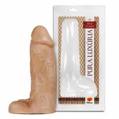 PENIS REALÍSTICO MAÇICO COM ESCROTO 23,2 X 7,3CM