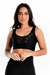 Cropped Detalhe Busto Preto Tela | REF: LX244