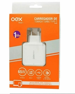 CARREGADOR DE TOMADA TURBO CG204 TIP-C TABLETS E NOTEBOOKS