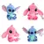 Disney cartoon lilo e stitch bonecas de pelúcia azul e rosa, brinquedos de anim