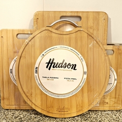 Tabla Pizzera De Madera Bambú Cocina Hudson 36 Cm X 1,5 Cm