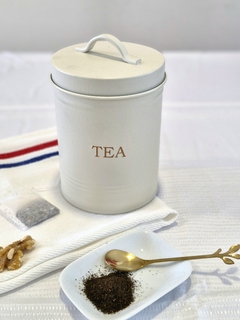 Lata Tea (té) 15x11cm Color Tiza - comprar online