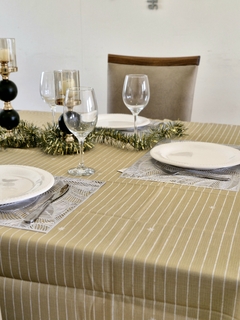 Mantel Beige 2,40Mts Navideño Estampado Jean Cartier - comprar online