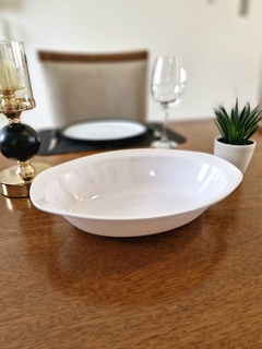 Fuente / Bowl Oval Ensaladera Melamina Blanco 30cm X 22cm - comprar online