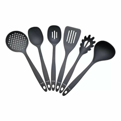 Set X6 Utensilios Nylon + Vaso Contenedor Cocina Hudson - JHUMAX