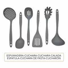 Set X6 Utensilios Nylon + Vaso Contenedor Cocina Hudson - comprar online