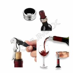 Set Kit Accesorios para Vino Completo 4 piezas en caja Ideal Regalos - JHUMAX