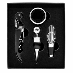 Set Kit Accesorios para Vino Completo 4 piezas en caja Ideal Regalos - tienda online