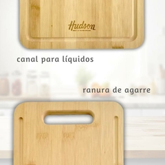 Tabla Picar Hudson Madera Bambú Cocina 27x19cm - tienda online