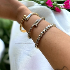 Bracelete Rebeca Trançado Prata - comprar online