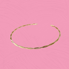 Chocker Trançado Dourado