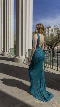 Vestido Willow Verde Ingles con transparencia