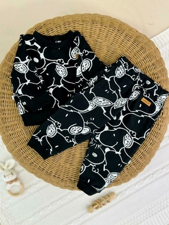 Conjunto Polo Estampado Friza Snoopy