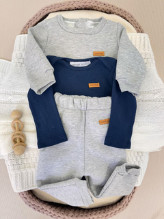 Conjunto Polo Liso Friza Gris en internet