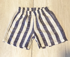 Short Rayado Lino Azul - Modo Merlin