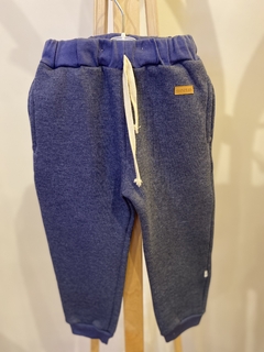 Pantalon Joguin con Friza Azul Melange