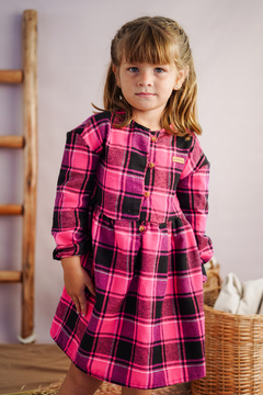 Vestido London Kids Fucsia