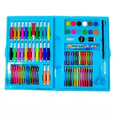 Kit de Dibujo para Pintar y Colorear con Estuche Azul de 86 Piezas