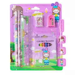 Paquete de 12 Kits Escolares con Crayones - SevicMx