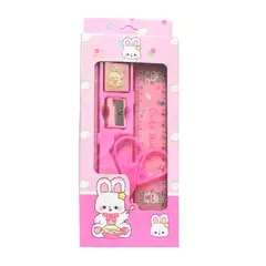 Paquete de 4 Kits Escolares de 5 Piezas Diseño de Animalitos Kawaii - tienda en línea