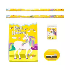 Kit Escolar con 6 Piezas Color Amarillo - comprar en línea