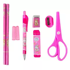 Kit Escolar con 9 Piezas Color Rosa - comprar en línea