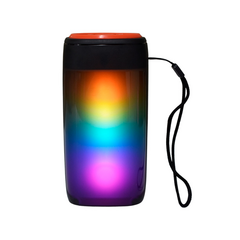 Bocina Bluetooth cuadrada luz LED tipo flama portátil 2"