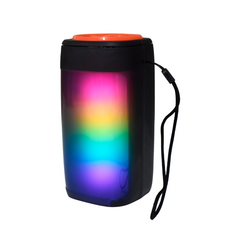 Bocina Bluetooth cuadrada luz LED tipo flama portátil 2" - tienda en línea