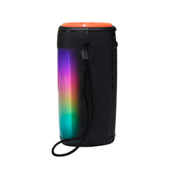 Bocina Bluetooth cuadrada luz LED tipo flama portátil 2"