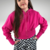 Jaqueta Cropped Teen/Adulto Pink Soda em Molecotton Felpado - Conforto e Estilo para o Inverno (Ref: 61283) na internet