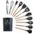 12 Conjunto Utensílios Silicone Colher Preto