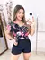 Roupas Femininas/Blusa / manguinha / costa nua / decote / nozinho na barriga/PRE