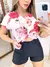 Roupas Femininas/Blusa / manguinha / costa nua / decote / nozinho na barriga/PRE