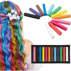 TIZAS DE 12 COLORES PARA PINTAR PELO HAIR CHALK en internet