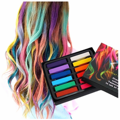 TIZAS DE 12 COLORES PARA PINTAR PELO HAIR CHALK