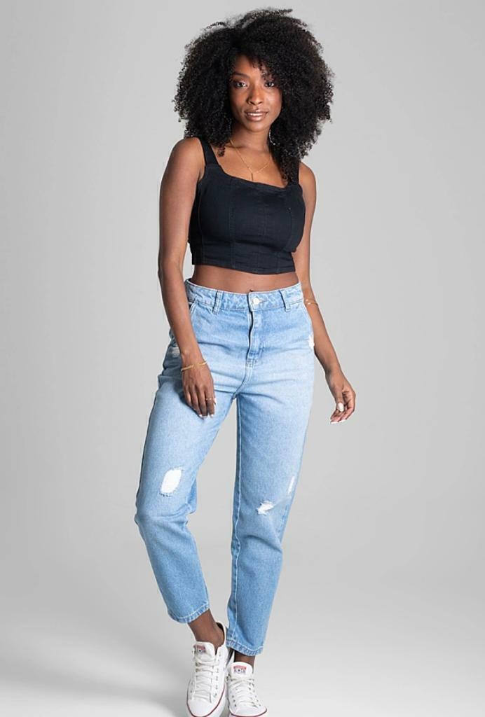 Calça jeans shops mom jeans