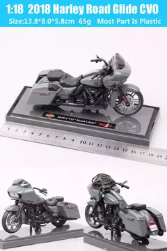 Maiisto Harley Road King Motocicleta, Road King, Dyna Street Bob CVO, Road Glide, VRSCR Rod, XR1200X, Brinquedos da bicicleta, 1:18, Modelo K, XR750, Breakout